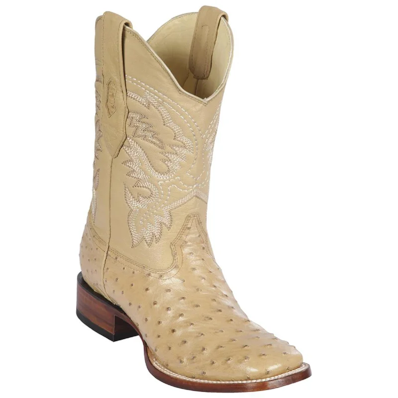 Oryx Ostrich Square Toe Western Boots