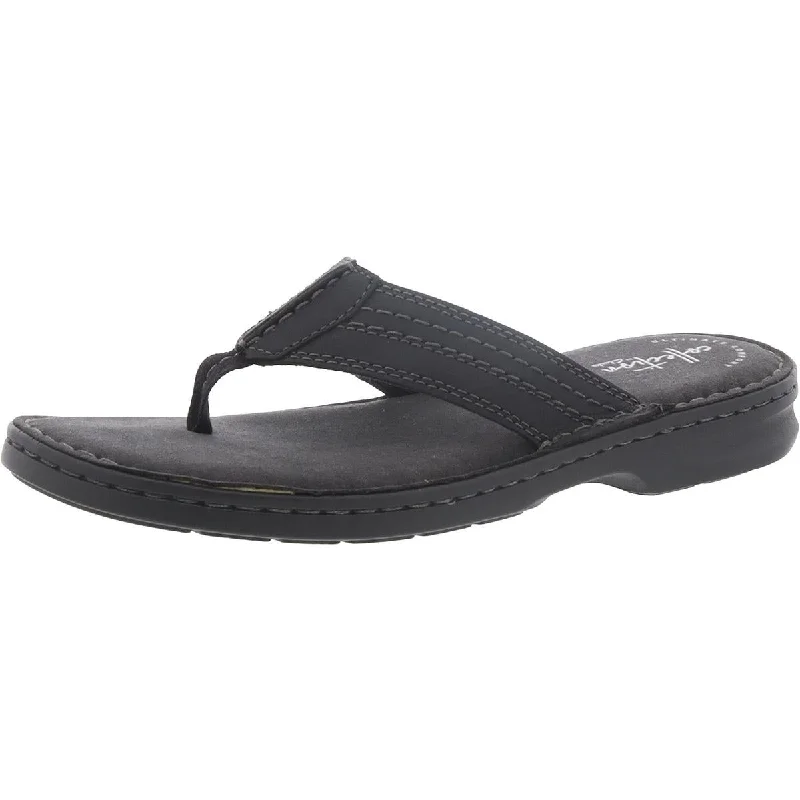 Clarks Mens Malone Bay Leather Slip On Thong Sandals