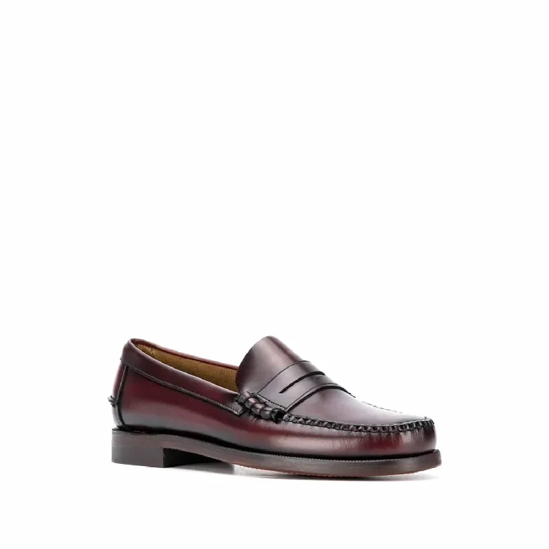 Mens Classic Dan Loafer - Medium Width In Brown Burgundy