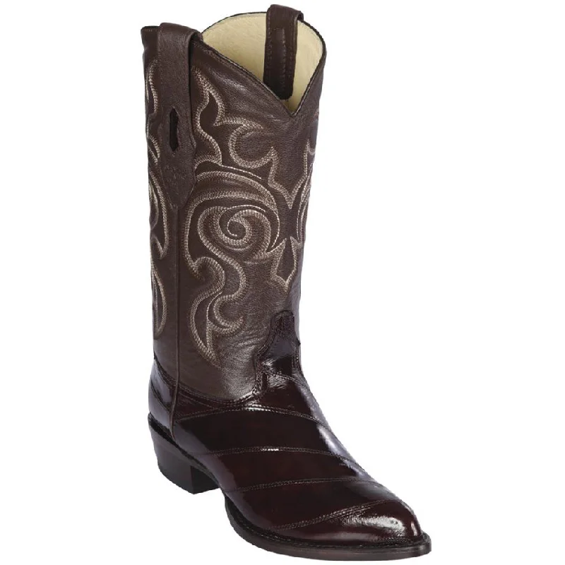 Mens Brown Eel Boots J-Toe