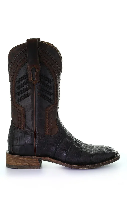 Corral Mens Cowboy Boots Caiman Oiled Brown