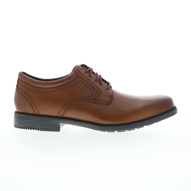 Rockport Isaac Plain Toe Mens Brown Oxfords & Lace Ups Plain Toe Shoes