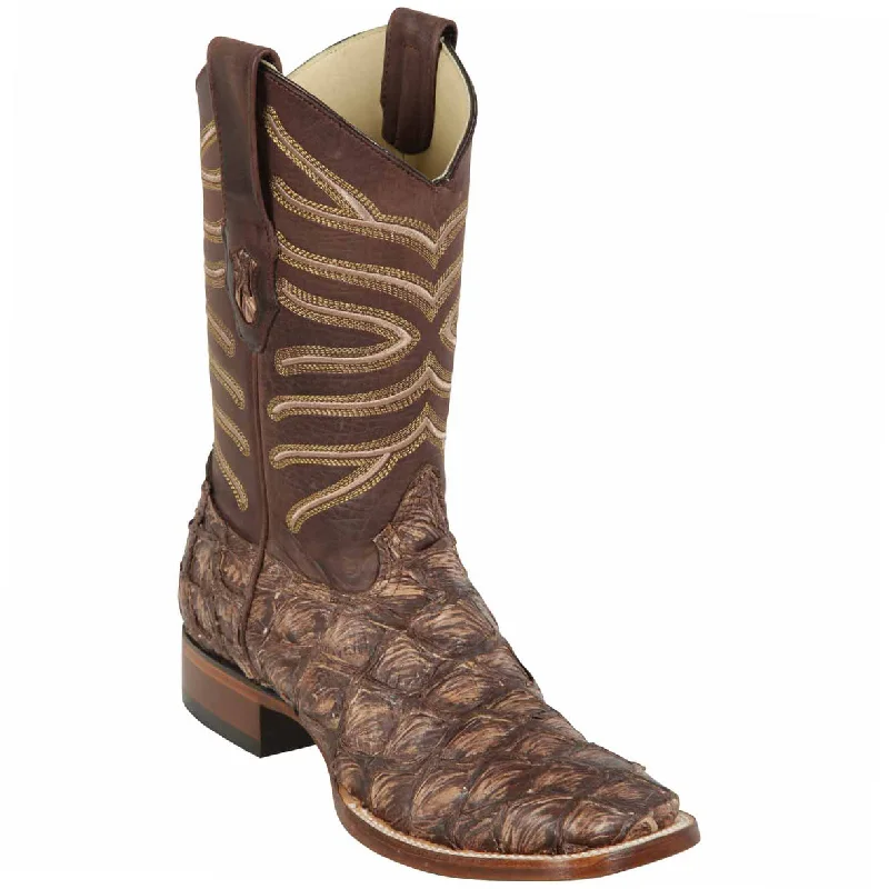 Rustic Brown Pirarucu Cowboy Boots