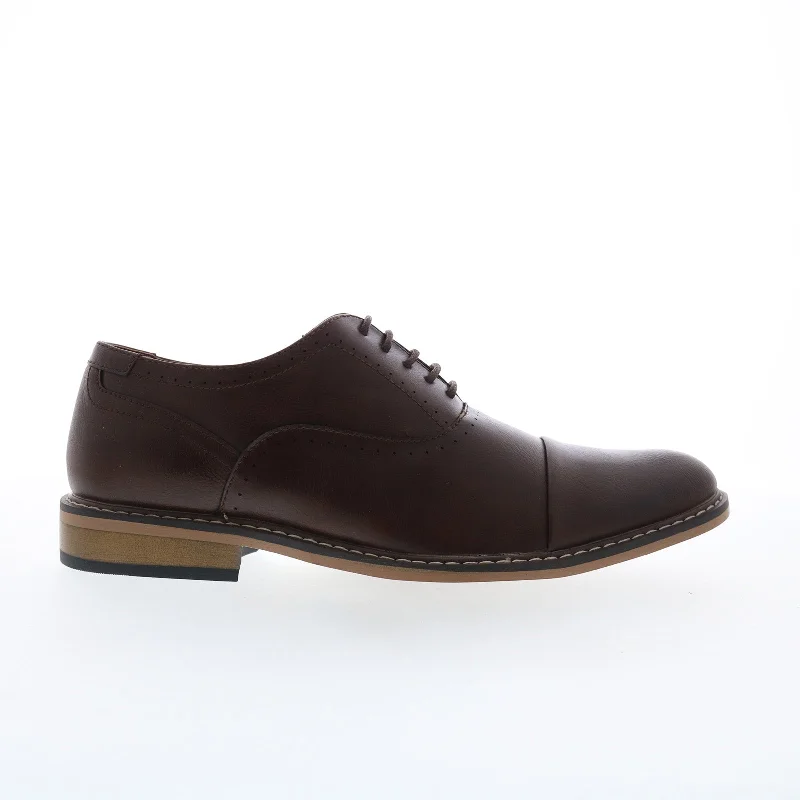 Steve Madden M-Assper Mens Brown Oxfords & Lace Ups Cap Toe Shoes