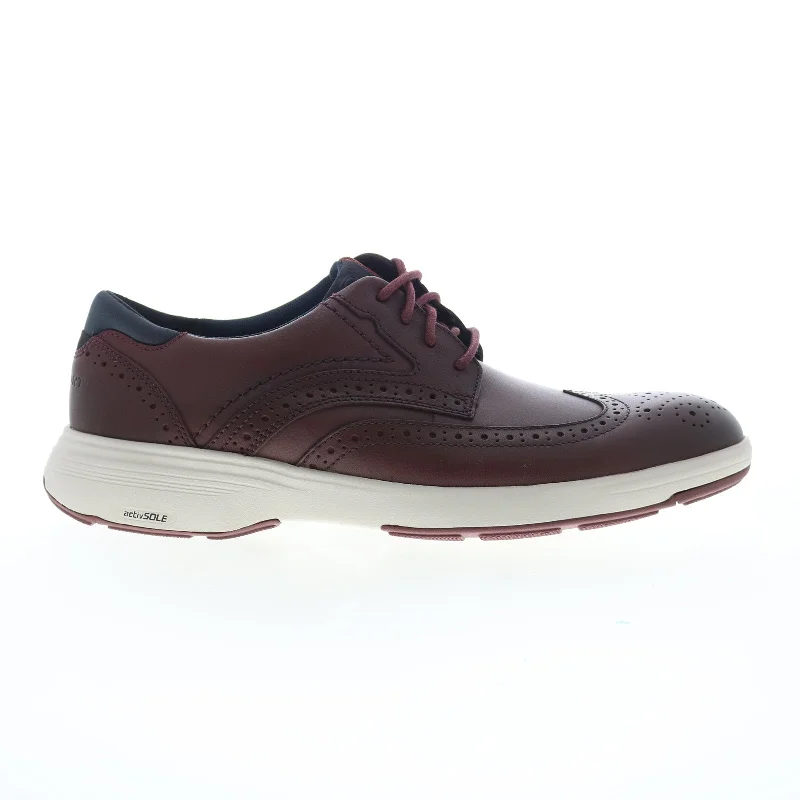 Rockport Noah Wingtip Mens Burgundy Oxfords Wingtip & Brogue Shoes