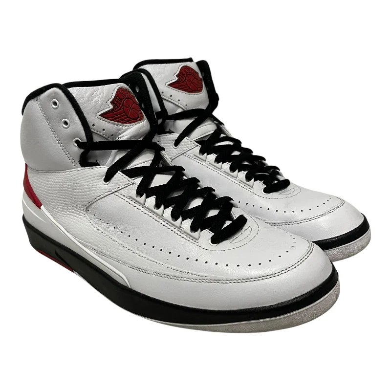 Jordan/Hi-Sneakers/US 13/Leather/WHT/2 Wite Red