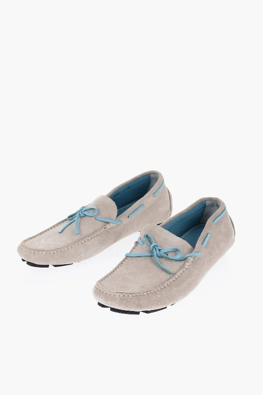 Corneliani Id Suede Boat Deck Shoes