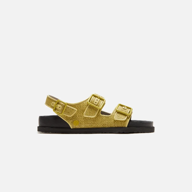 Birkenstock Milano Raffia - Luxe Golden Olive