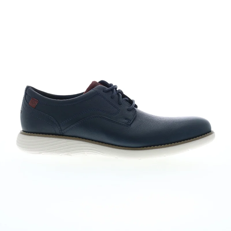 Rockport Garett Plain Toe Mens Blue Oxfords & Lace Ups Plain Toe Shoes