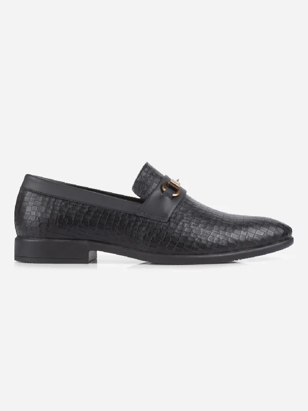 Men's Black Fashion Buckle Slip On (IX1084)