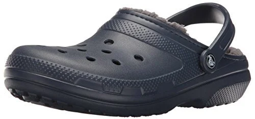 Crocs Unisex Classic Lined Clogs, Navy/Charcoal, 42/43 EU