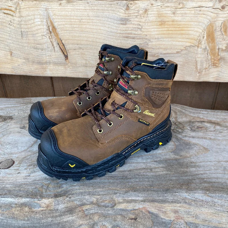 Thorogood Infinity FD Series 6" Brown Safety Toe Waterproof Work Boots 804-3416