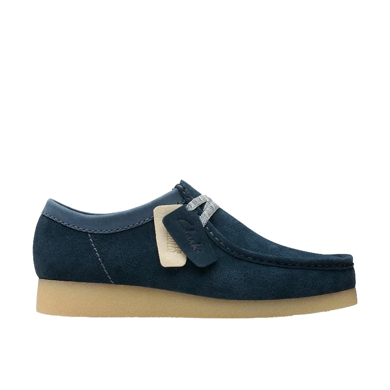 Clarks Wallabee EVO 26180127 Mens Blue Oxfords & Lace Ups Casual Shoes