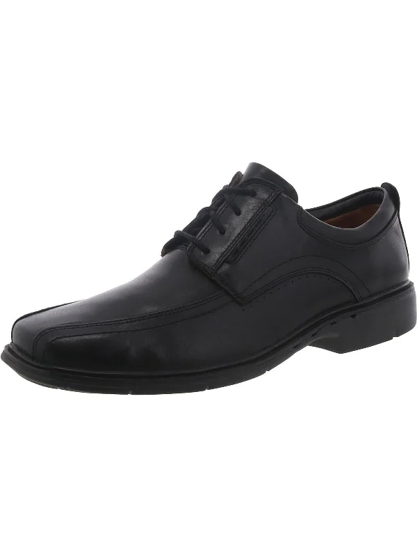 Mens Leather Lace-Up Loafers